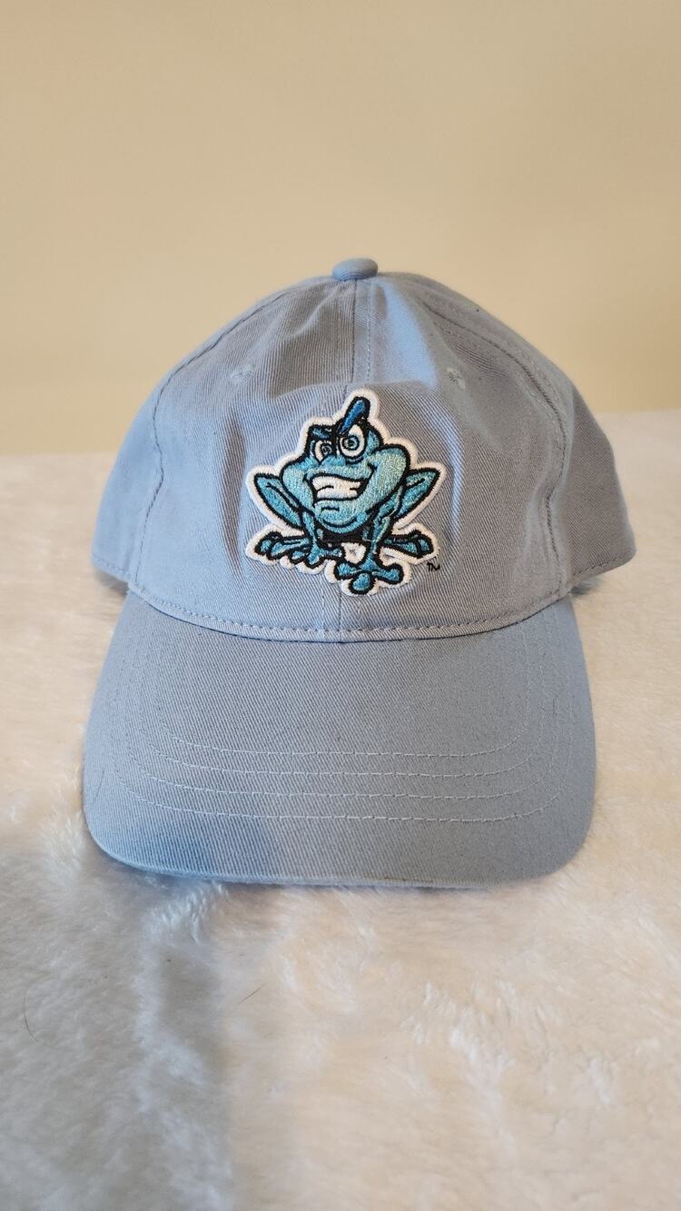VTG BluFrog Energy Drink Promo Hat Cap Outdoor Cap GWT-111 Light Blue Snapback.